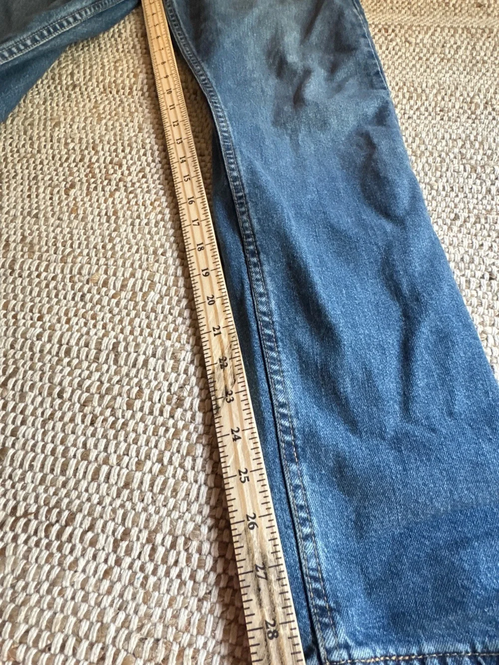 Levi's Men's Slim Straight Jeans - Blue with Tan Patch